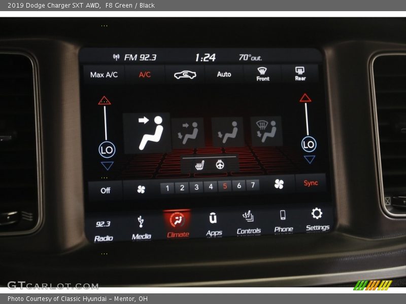 Controls of 2019 Charger SXT AWD