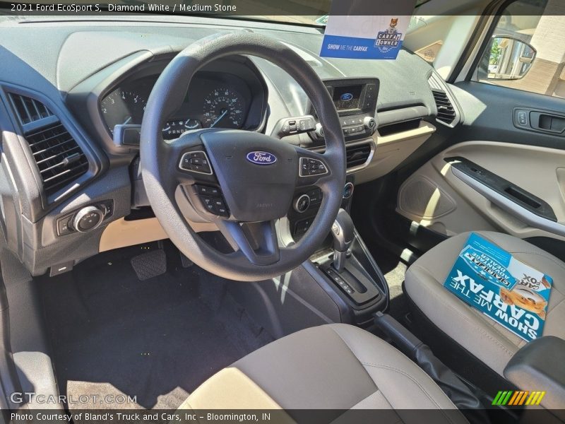 Diamond White / Medium Stone 2021 Ford EcoSport S