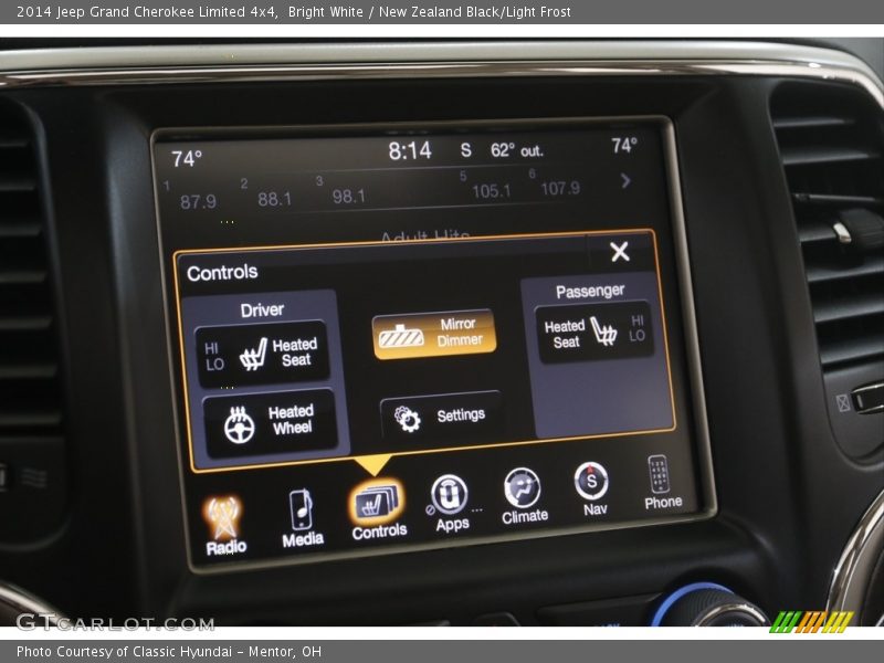 Bright White / New Zealand Black/Light Frost 2014 Jeep Grand Cherokee Limited 4x4