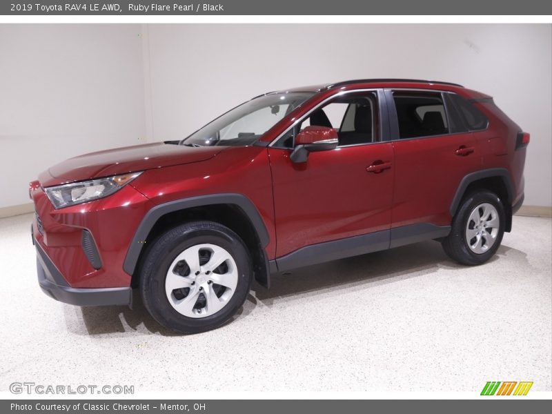 Ruby Flare Pearl / Black 2019 Toyota RAV4 LE AWD