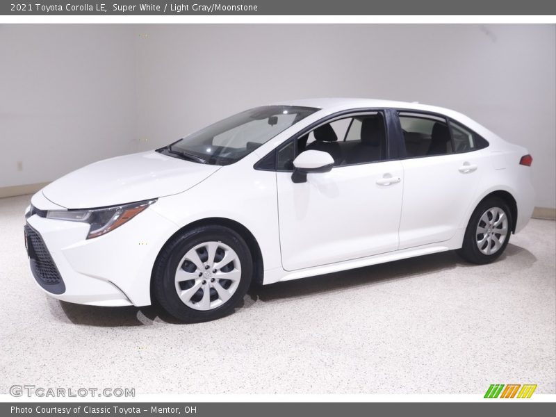 Super White / Light Gray/Moonstone 2021 Toyota Corolla LE