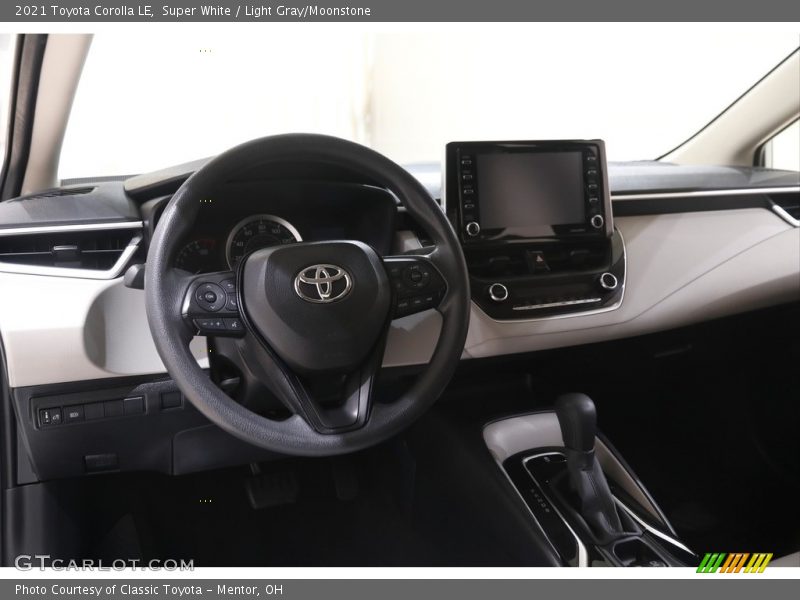 Super White / Light Gray/Moonstone 2021 Toyota Corolla LE