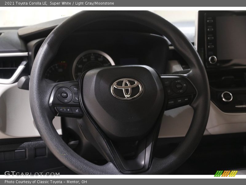 Super White / Light Gray/Moonstone 2021 Toyota Corolla LE