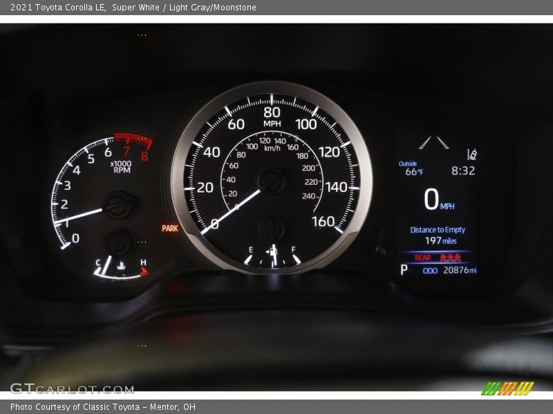 Super White / Light Gray/Moonstone 2021 Toyota Corolla LE