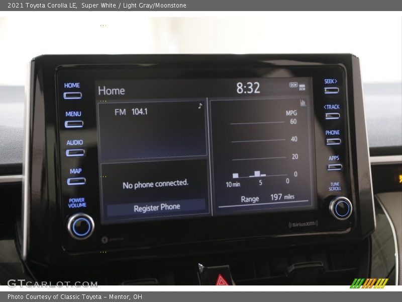 Super White / Light Gray/Moonstone 2021 Toyota Corolla LE