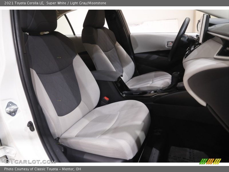 Super White / Light Gray/Moonstone 2021 Toyota Corolla LE