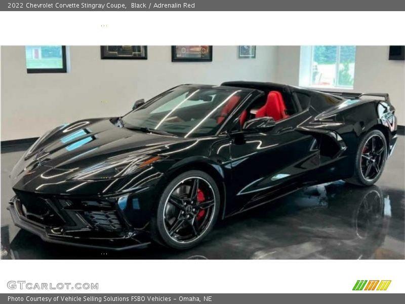 Black / Adrenalin Red 2022 Chevrolet Corvette Stingray Coupe