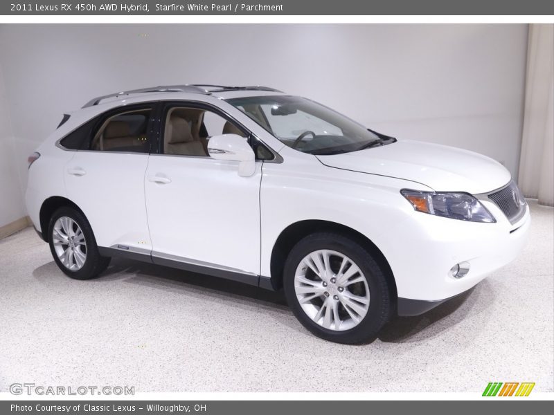 Starfire White Pearl / Parchment 2011 Lexus RX 450h AWD Hybrid