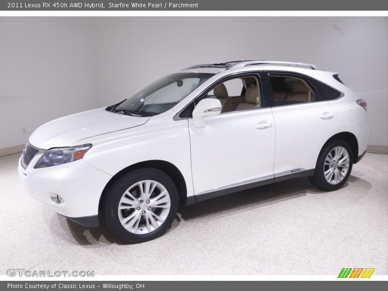 Starfire White Pearl / Parchment 2011 Lexus RX 450h AWD Hybrid