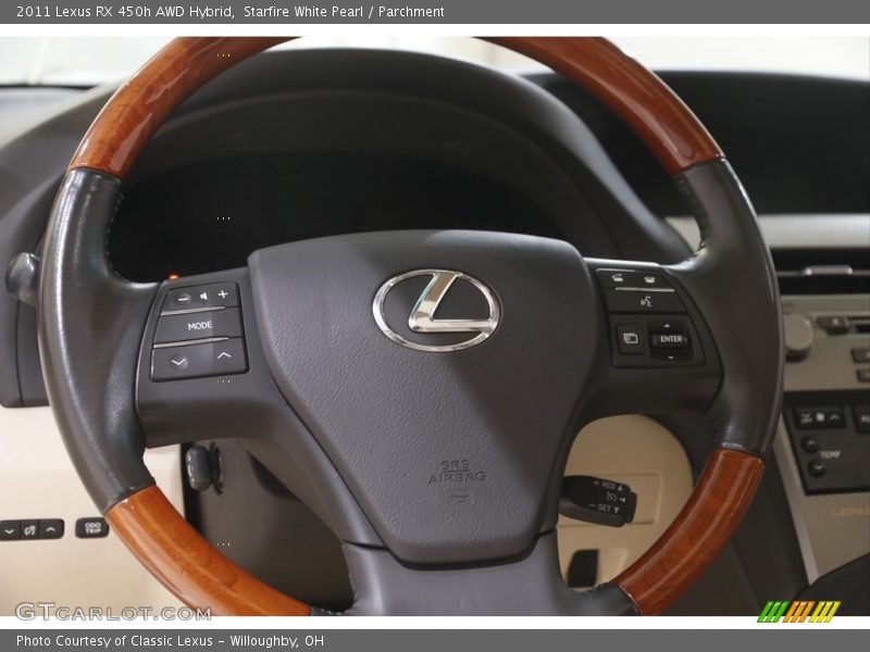 Starfire White Pearl / Parchment 2011 Lexus RX 450h AWD Hybrid