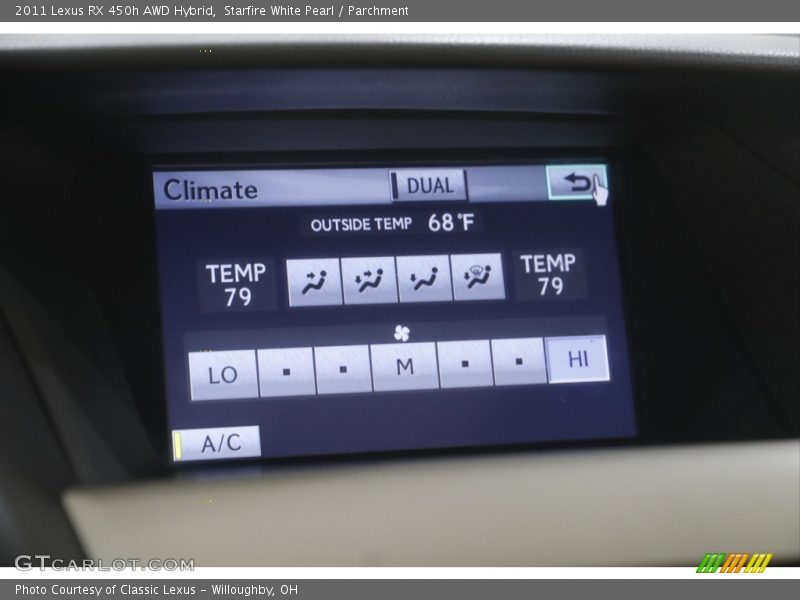 Starfire White Pearl / Parchment 2011 Lexus RX 450h AWD Hybrid