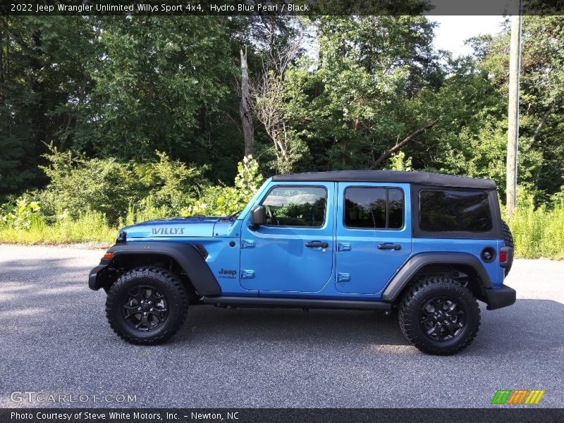 Hydro Blue Pearl / Black 2022 Jeep Wrangler Unlimited Willys Sport 4x4
