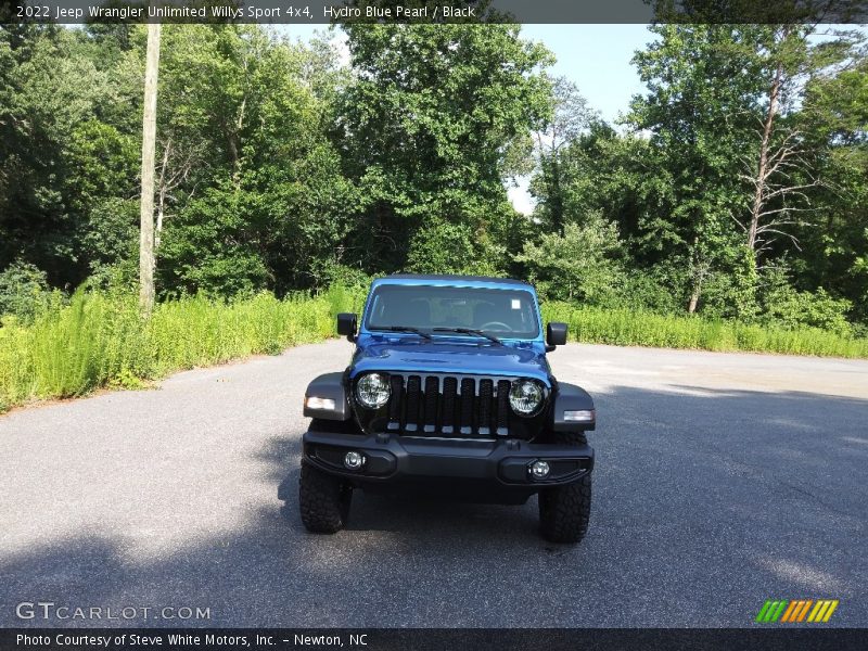 Hydro Blue Pearl / Black 2022 Jeep Wrangler Unlimited Willys Sport 4x4