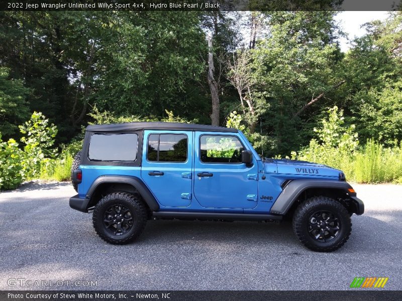 Hydro Blue Pearl / Black 2022 Jeep Wrangler Unlimited Willys Sport 4x4