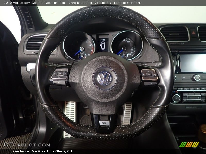 Deep Black Pearl Metallic / R Titan Black Leather 2012 Volkswagen Golf R 2 Door 4Motion