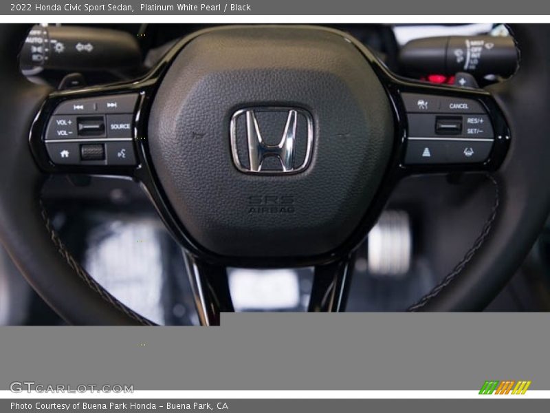 Platinum White Pearl / Black 2022 Honda Civic Sport Sedan
