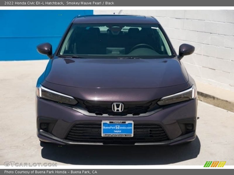 Smokey Mauve Pearl / Black 2022 Honda Civic EX-L Hatchback