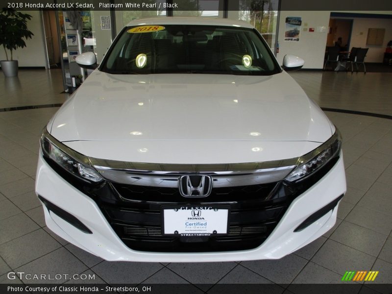 Platinum White Pearl / Black 2018 Honda Accord LX Sedan