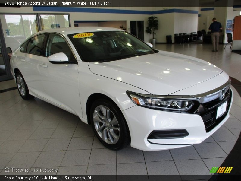 Platinum White Pearl / Black 2018 Honda Accord LX Sedan