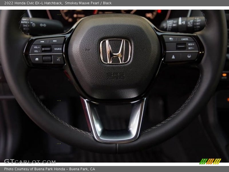 Smokey Mauve Pearl / Black 2022 Honda Civic EX-L Hatchback