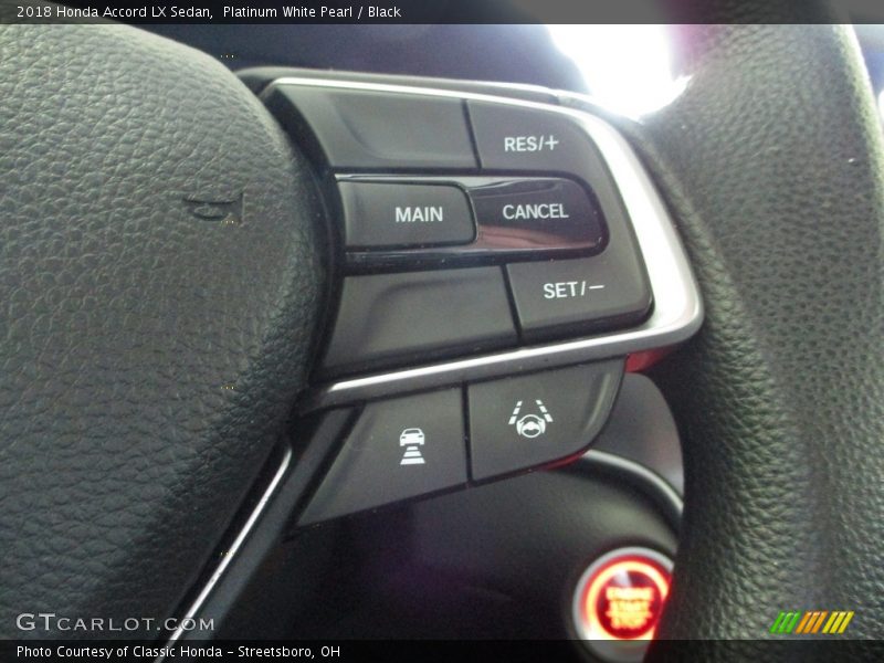 Platinum White Pearl / Black 2018 Honda Accord LX Sedan