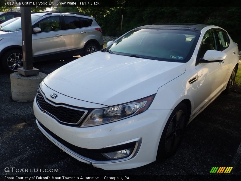 Snow White Pearl / Black 2013 Kia Optima Hybrid EX