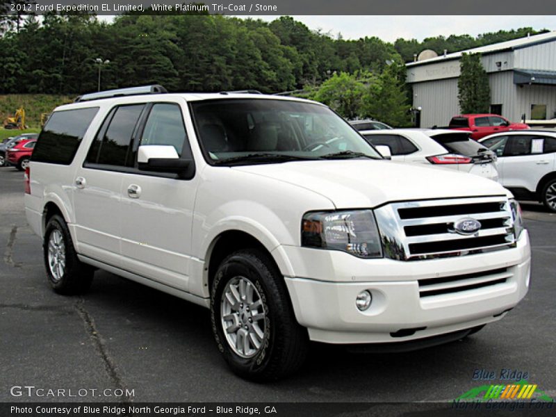 White Platinum Tri-Coat / Stone 2012 Ford Expedition EL Limited
