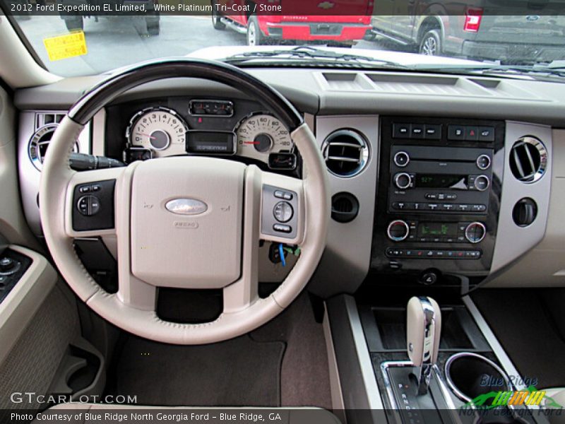 White Platinum Tri-Coat / Stone 2012 Ford Expedition EL Limited