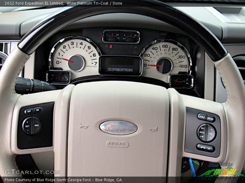 White Platinum Tri-Coat / Stone 2012 Ford Expedition EL Limited