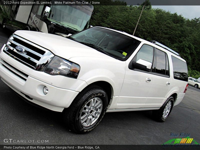 White Platinum Tri-Coat / Stone 2012 Ford Expedition EL Limited