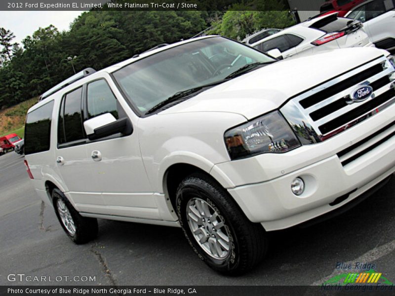 White Platinum Tri-Coat / Stone 2012 Ford Expedition EL Limited