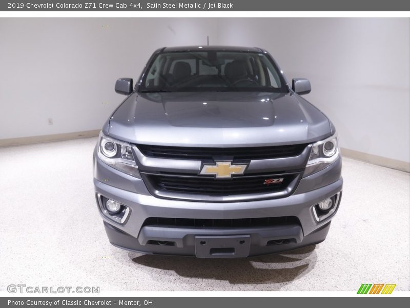Satin Steel Metallic / Jet Black 2019 Chevrolet Colorado Z71 Crew Cab 4x4