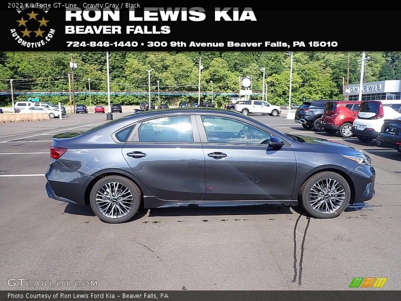 Gravity Gray / Black 2022 Kia Forte GT-Line