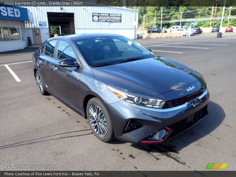 Gravity Gray / Black 2022 Kia Forte GT-Line