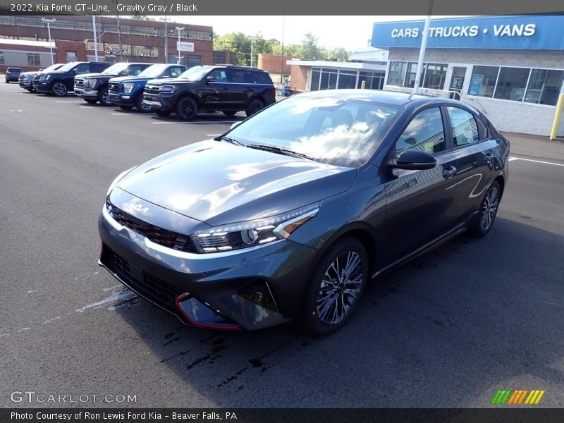 Gravity Gray / Black 2022 Kia Forte GT-Line