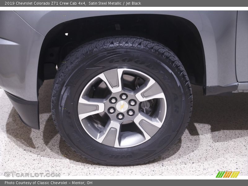 Satin Steel Metallic / Jet Black 2019 Chevrolet Colorado Z71 Crew Cab 4x4