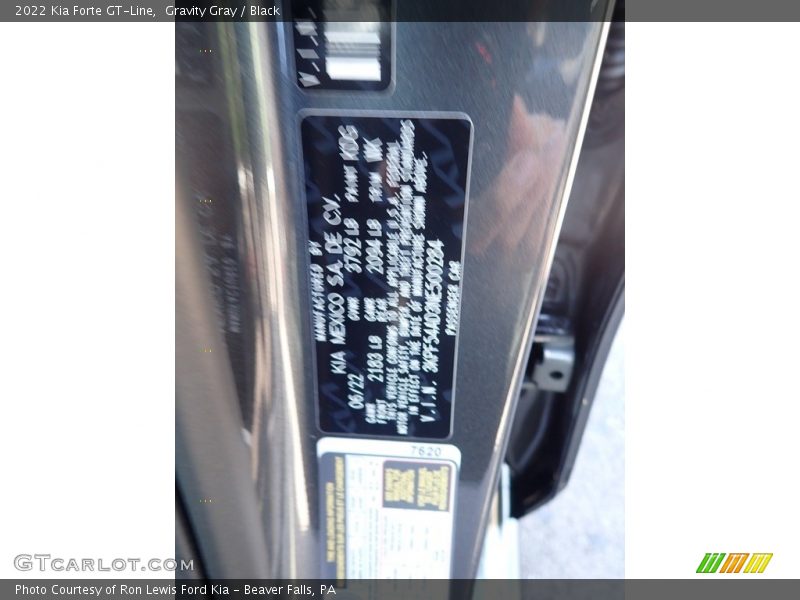 Gravity Gray / Black 2022 Kia Forte GT-Line