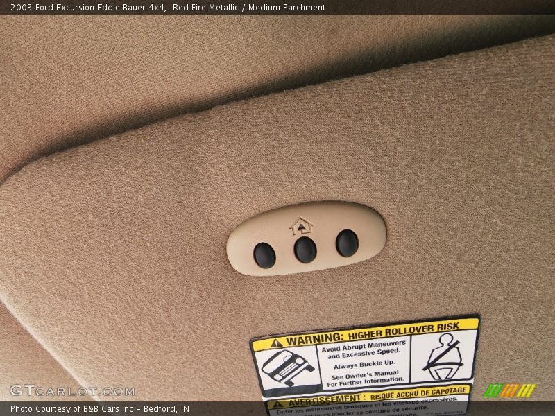 Red Fire Metallic / Medium Parchment 2003 Ford Excursion Eddie Bauer 4x4