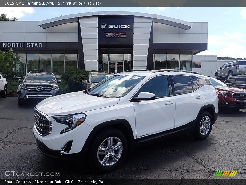Summit White / Jet Black 2019 GMC Terrain SLE AWD