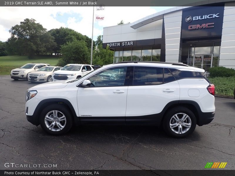 Summit White / Jet Black 2019 GMC Terrain SLE AWD