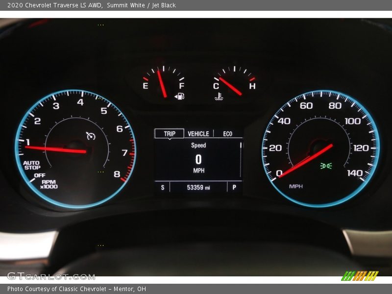 Summit White / Jet Black 2020 Chevrolet Traverse LS AWD