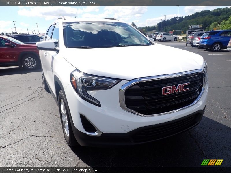 Summit White / Jet Black 2019 GMC Terrain SLE AWD