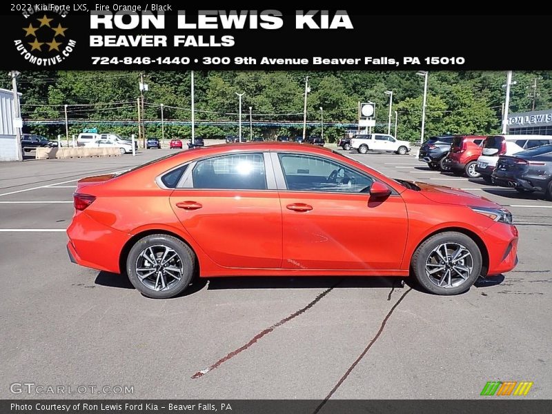 Fire Orange / Black 2022 Kia Forte LXS
