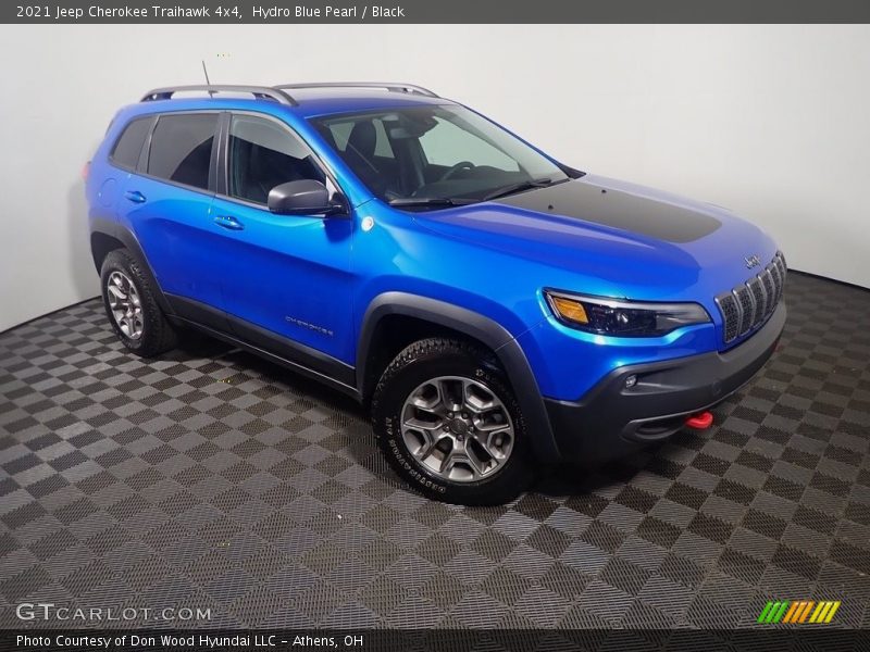 Hydro Blue Pearl / Black 2021 Jeep Cherokee Traihawk 4x4