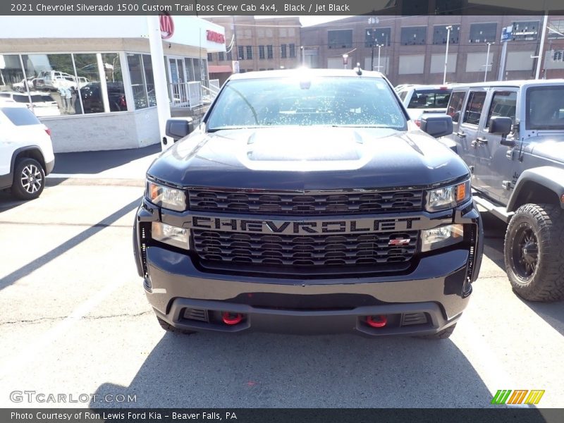 Black / Jet Black 2021 Chevrolet Silverado 1500 Custom Trail Boss Crew Cab 4x4