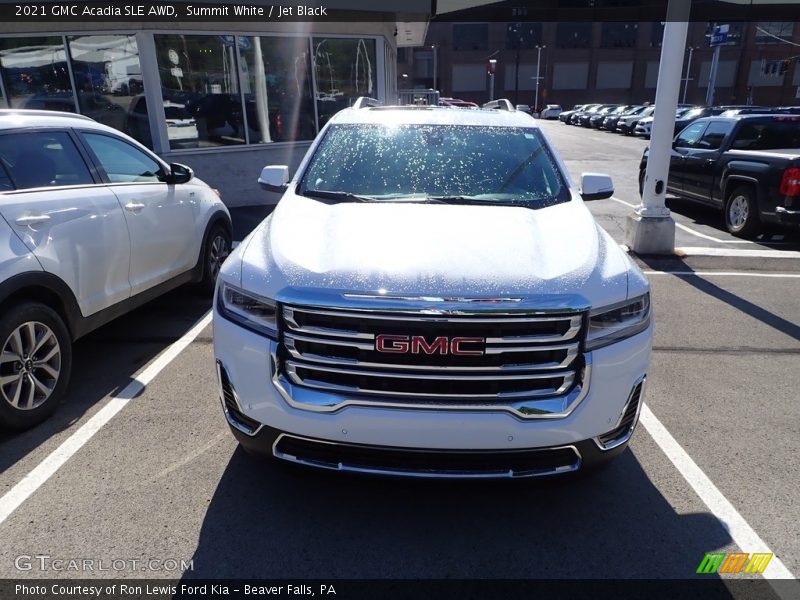 Summit White / Jet Black 2021 GMC Acadia SLE AWD