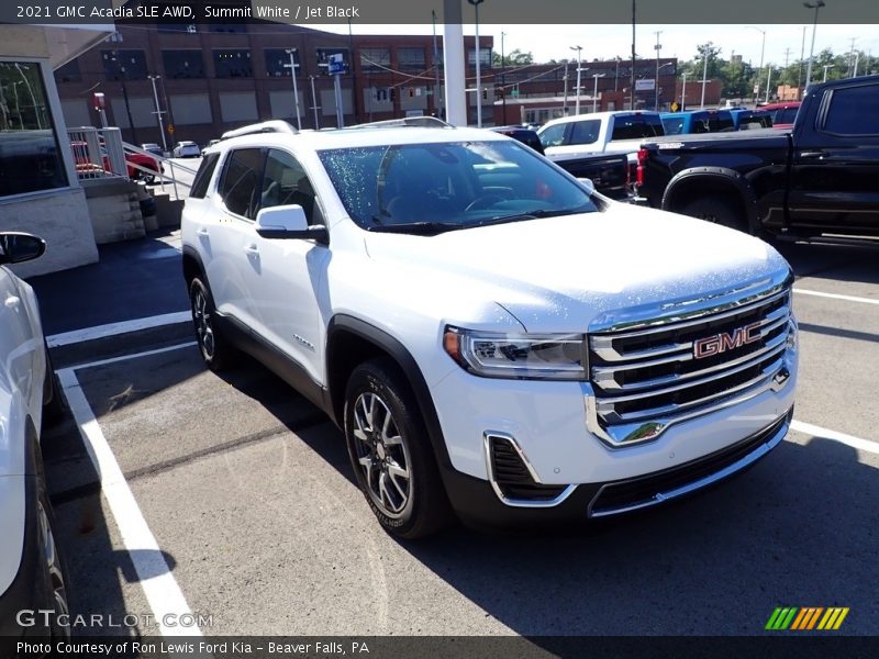 Summit White / Jet Black 2021 GMC Acadia SLE AWD