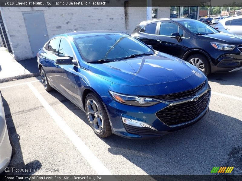 Pacific Blue Metallic / Jet Black 2019 Chevrolet Malibu RS