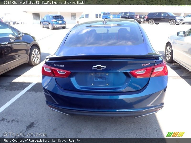 Pacific Blue Metallic / Jet Black 2019 Chevrolet Malibu RS