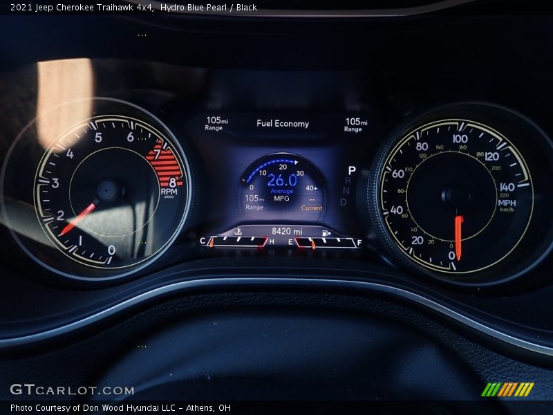 Hydro Blue Pearl / Black 2021 Jeep Cherokee Traihawk 4x4